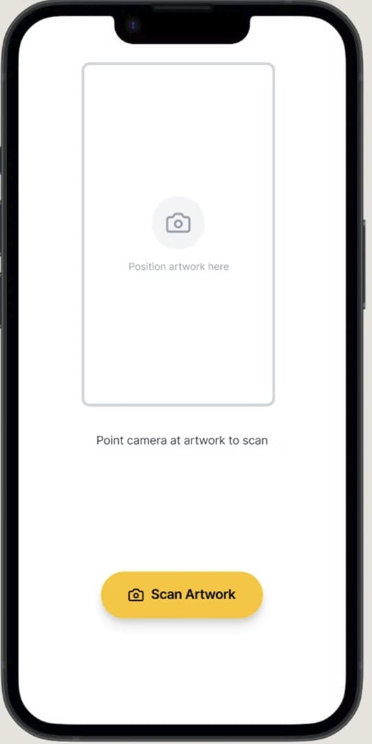 MuseAR app prototype on phone