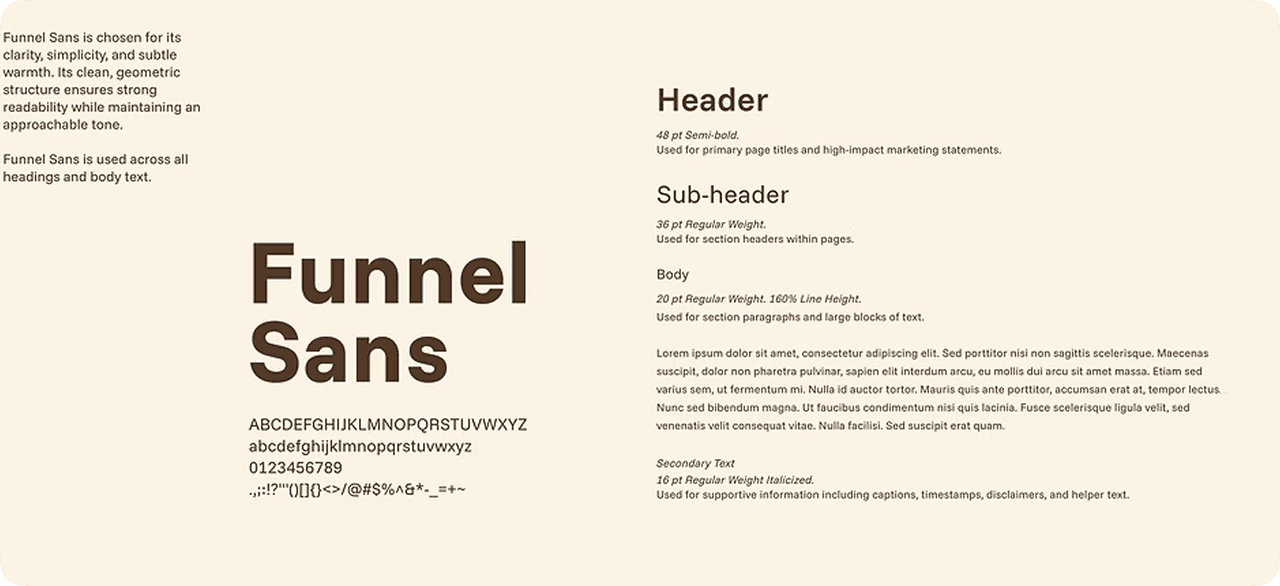 Funnel Sans typography specimen
